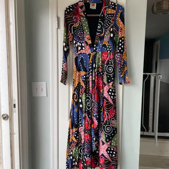 chinese dress ladies Off-White Sea Of Fish Embroidered Midi Dress  FARM Rio